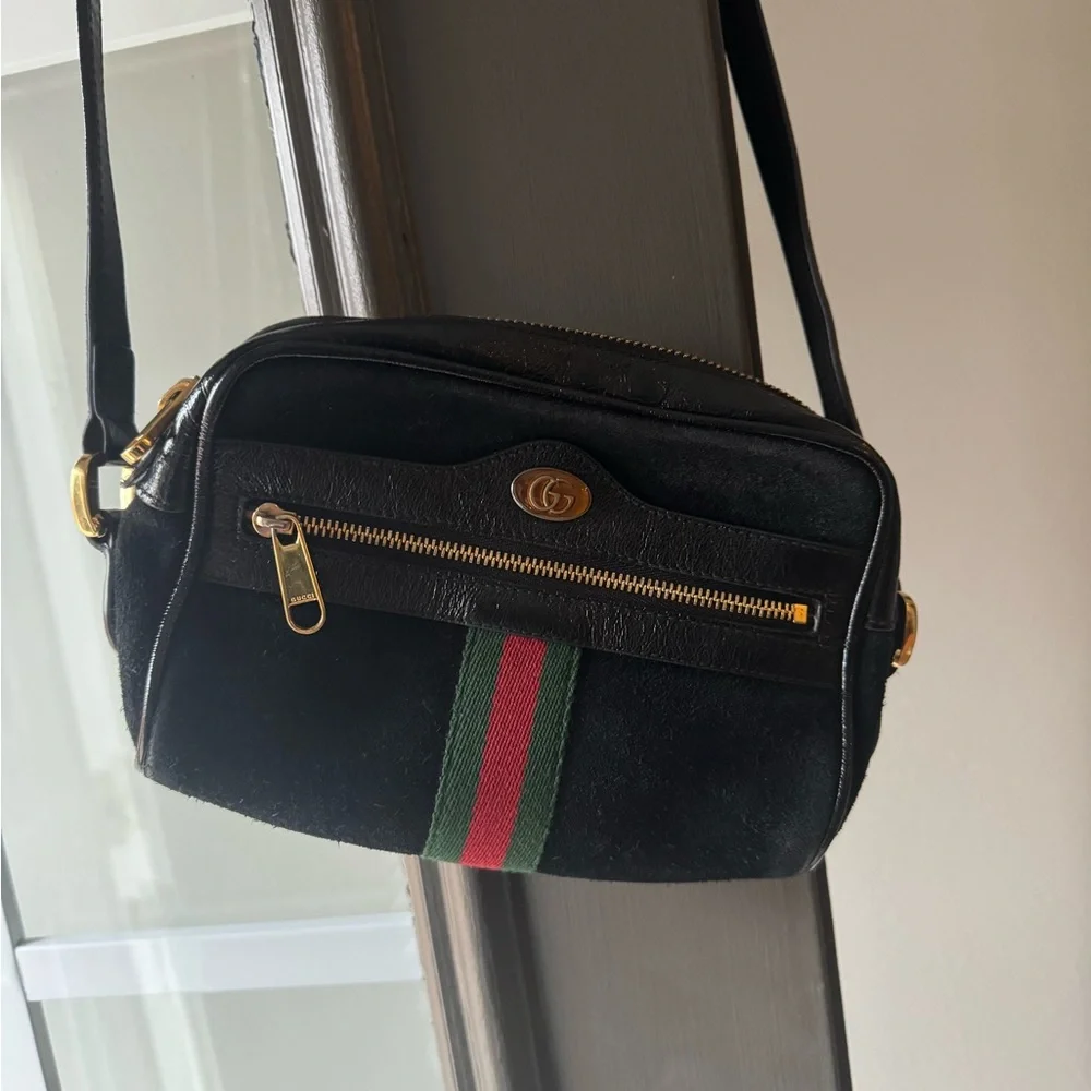 Vintage Gucci Ophidia Black Leather and Suede Crossbody Bag / Handbag - Picture 4 of 9